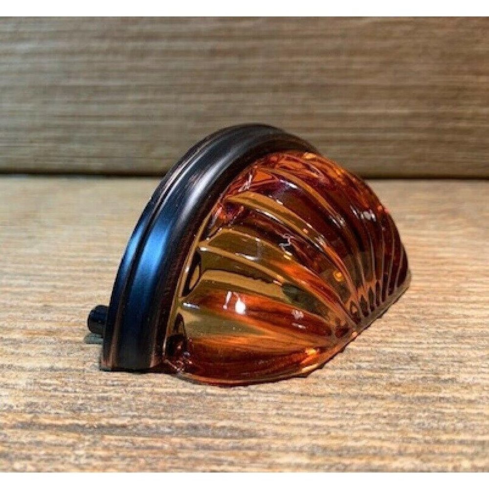 One (1) Elegant Amber Crystal Dresser Drawer Pull Knob One (1) 0184-70276 A